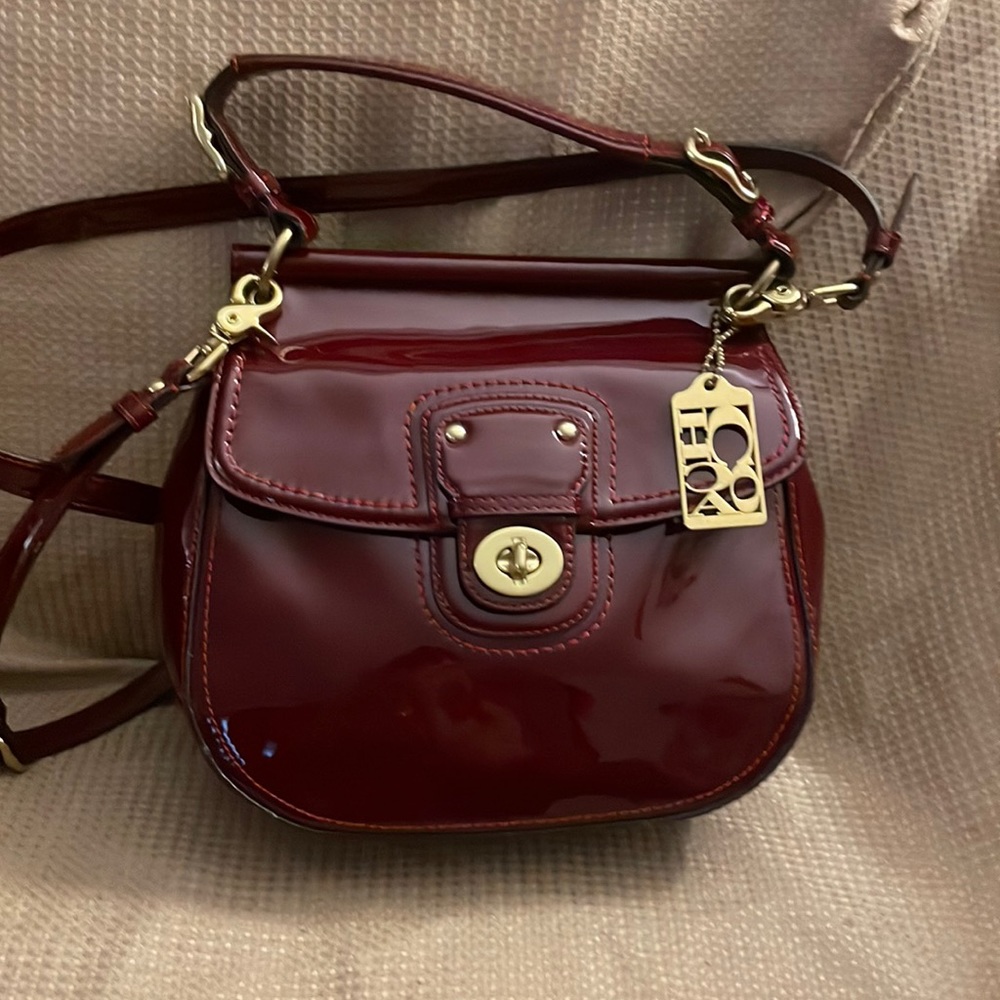 Coach crossbody bag wine red